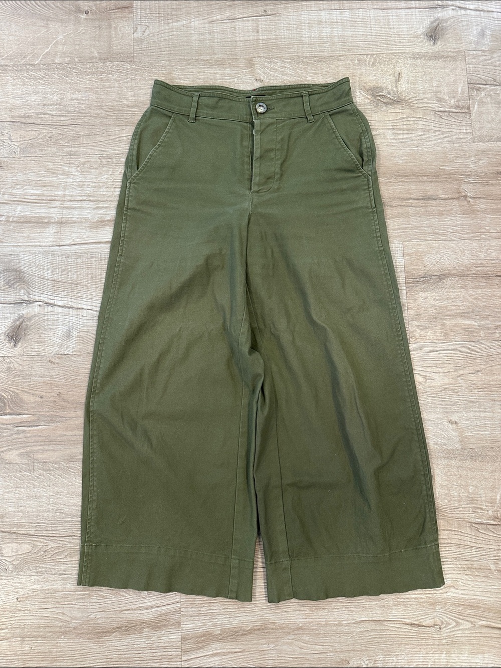 Madewell Olive Green Wide-Leg Pants